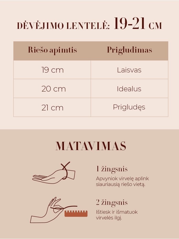LYKKE pilka pintos medvilnės apyrankė su sagtimi-pasaga 7